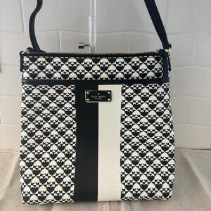 Kate Spade Penn Place Keisha Crossbody Purse - Black and White